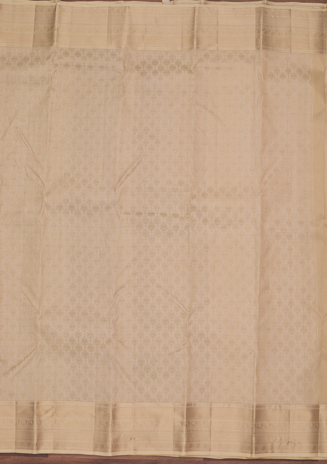 Cream Kanjivaram Pure Silk Saree