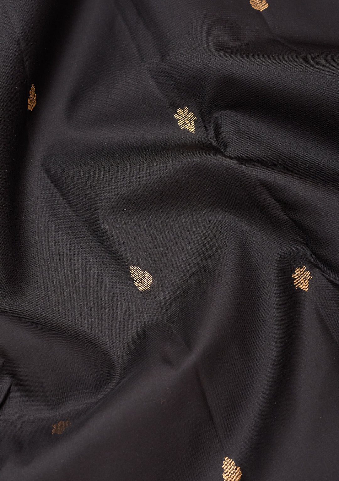Black Silk Buti Saree With Matching Blouse Piece