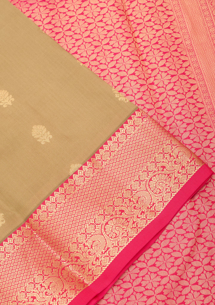 Mehendi Kanjivaram Pure Silk Saree