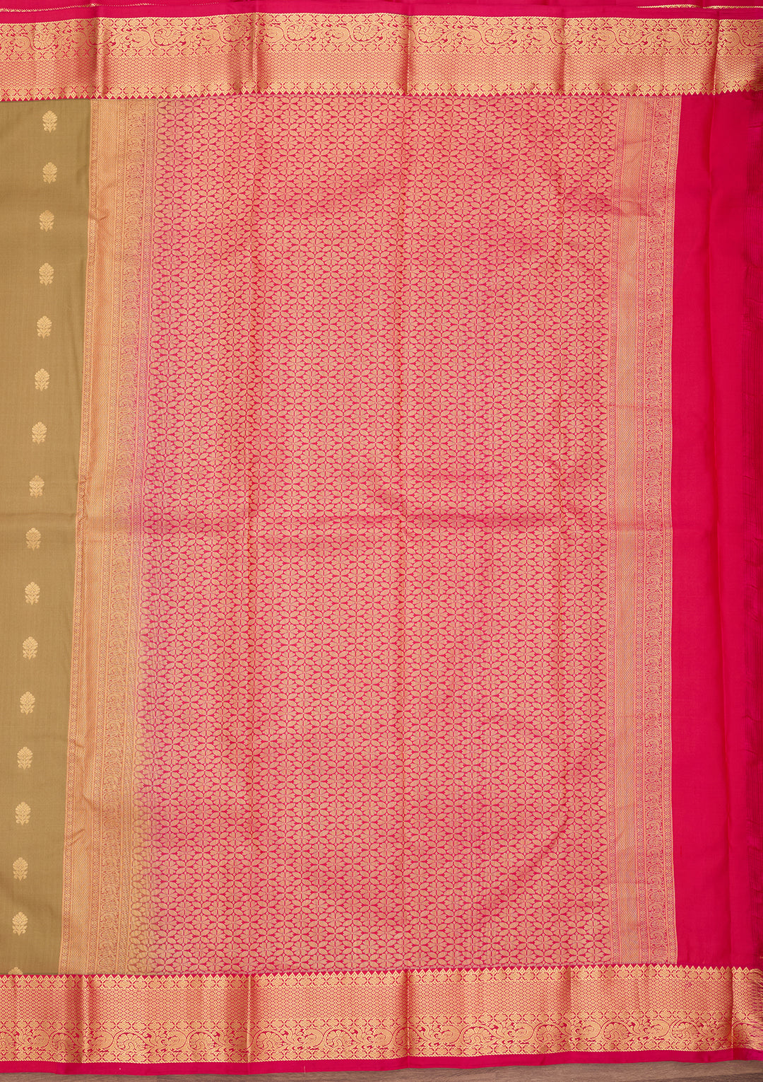 Mehendi Kanjivaram Pure Silk Saree
