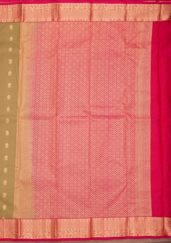 Mehendi Kanjivaram Pure Silk Saree