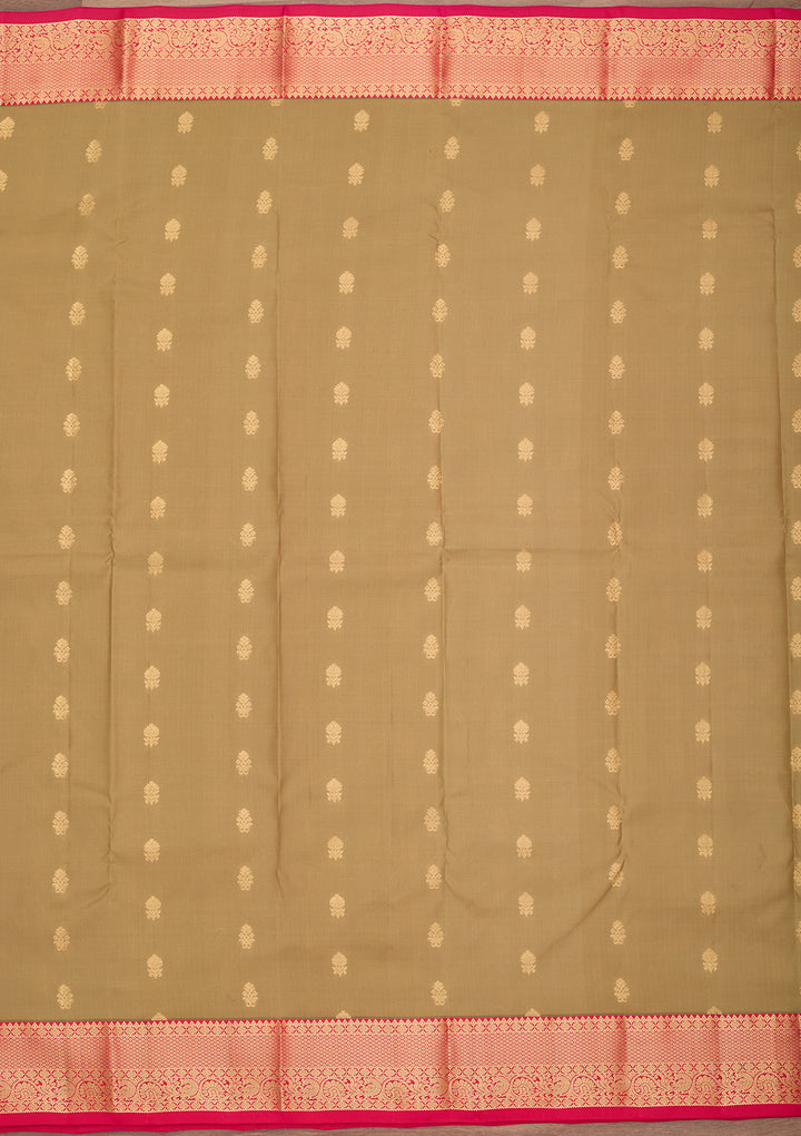 Mehendi Kanjivaram Pure Silk Saree