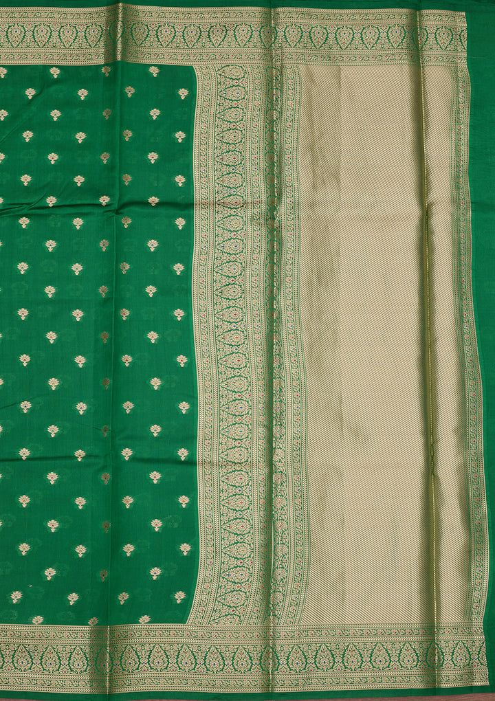 Rama Green Banarasi Pure Silk Saree
