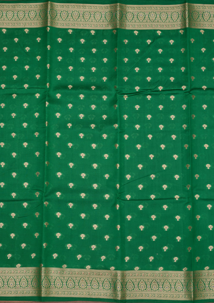 Rama Green Banarasi Pure Silk Saree