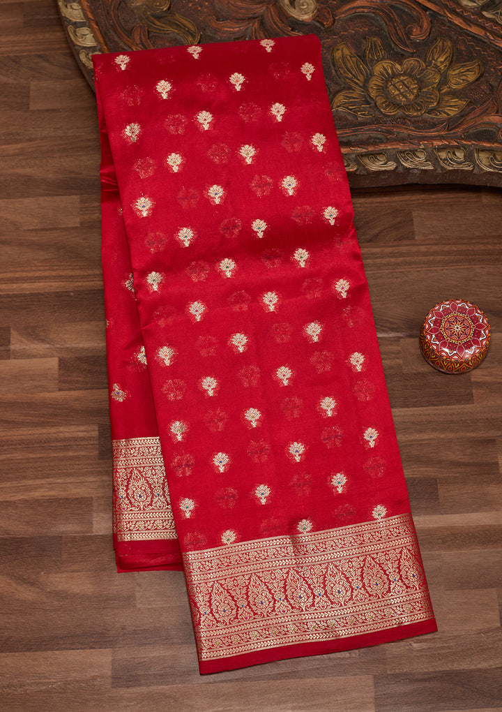 Red Banarasi Pure Silk Saree