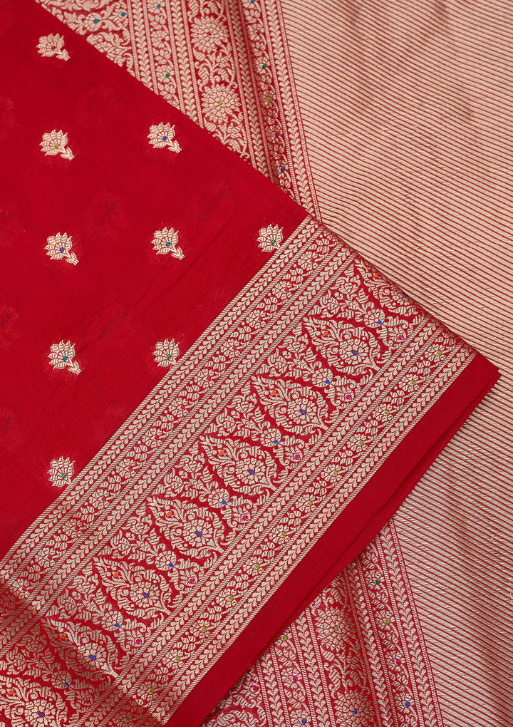 Red Banarasi Pure Silk Saree