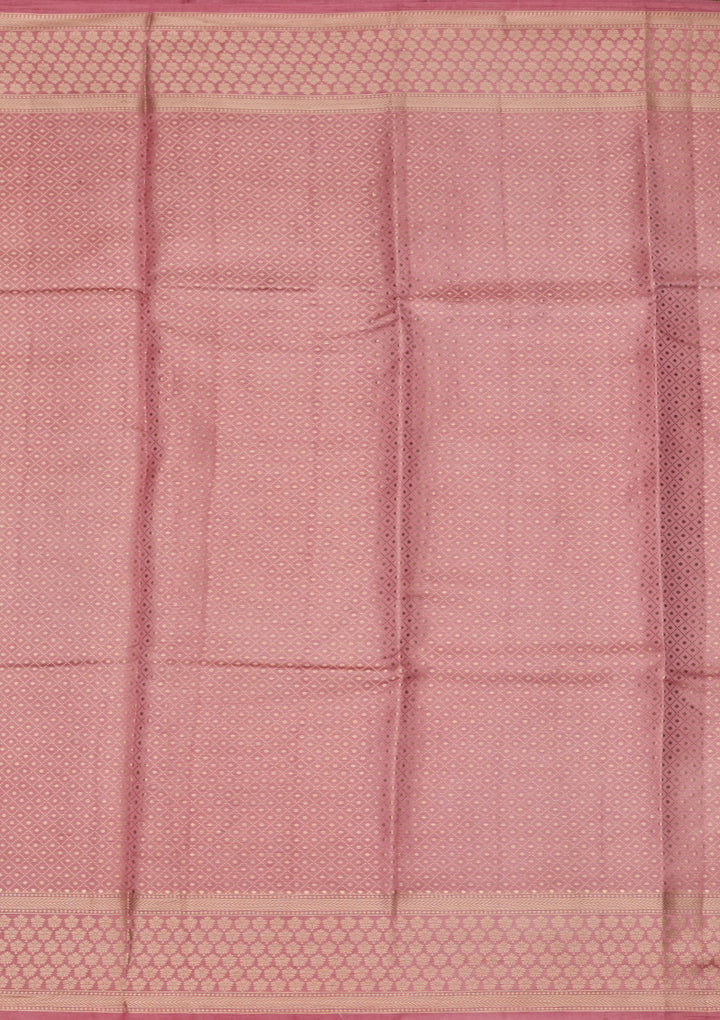 Baby Pink Banarasi Pure Silk Saree