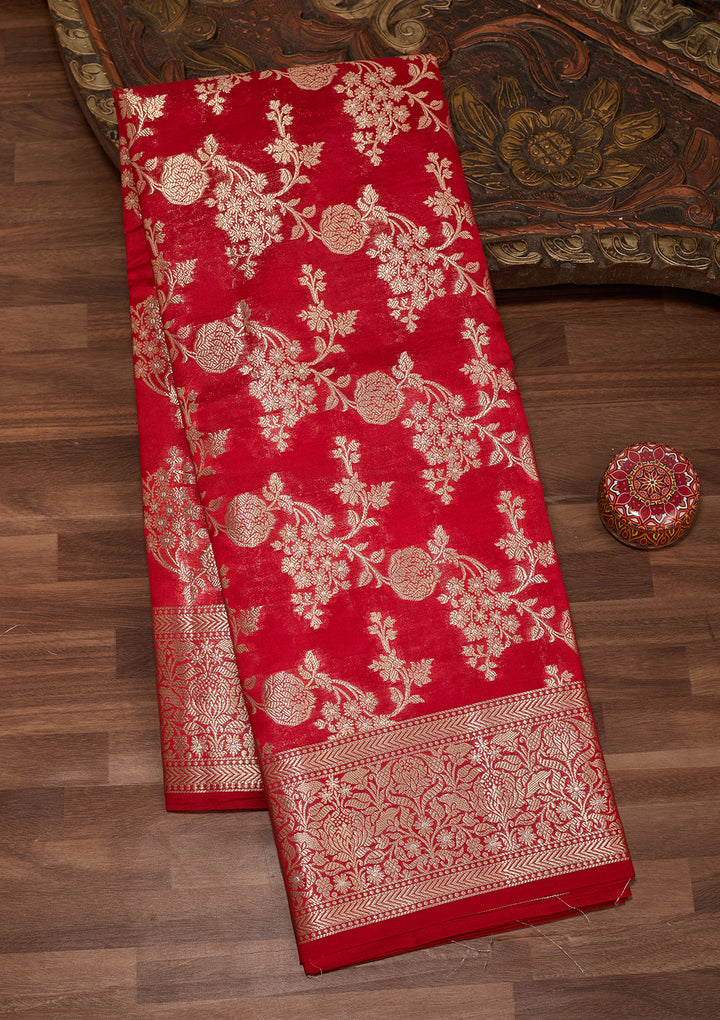 Red Banarasi Pure Silk Saree