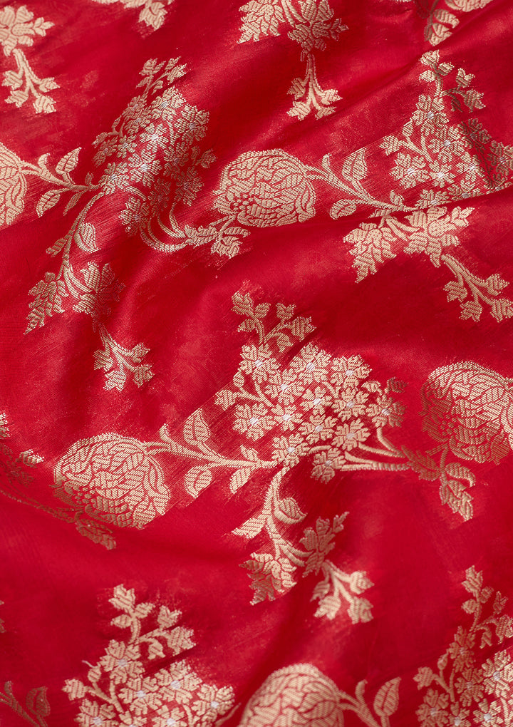 Red Banarasi Pure Silk Saree