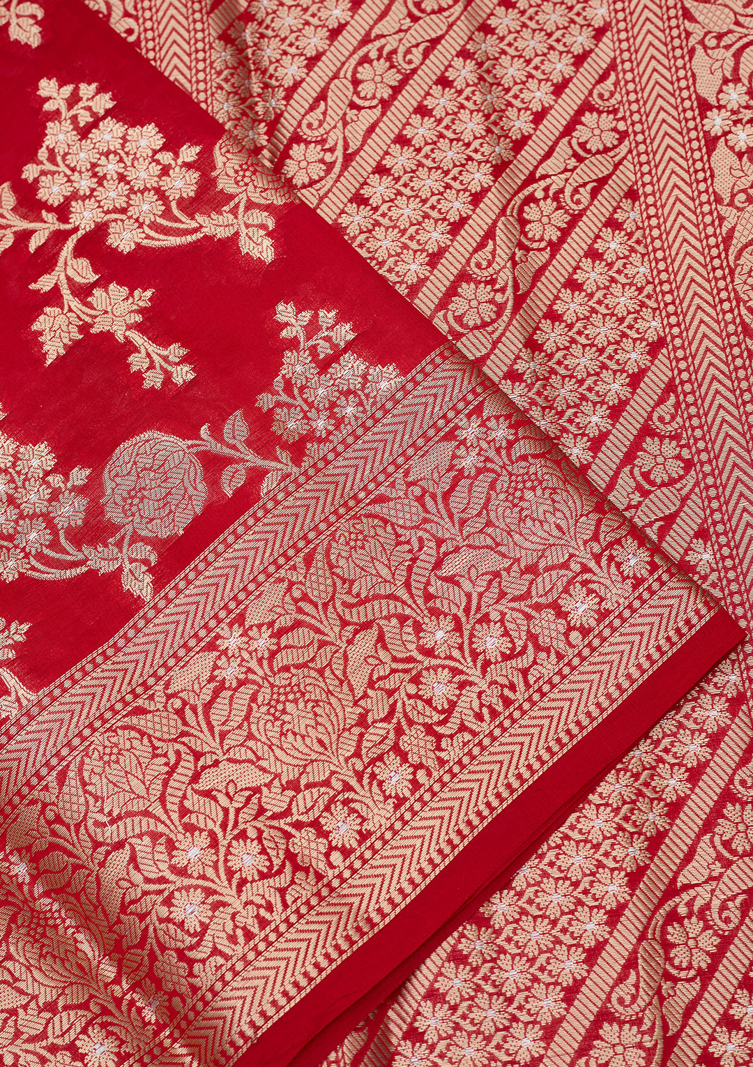 Red Banarasi Pure Silk Saree