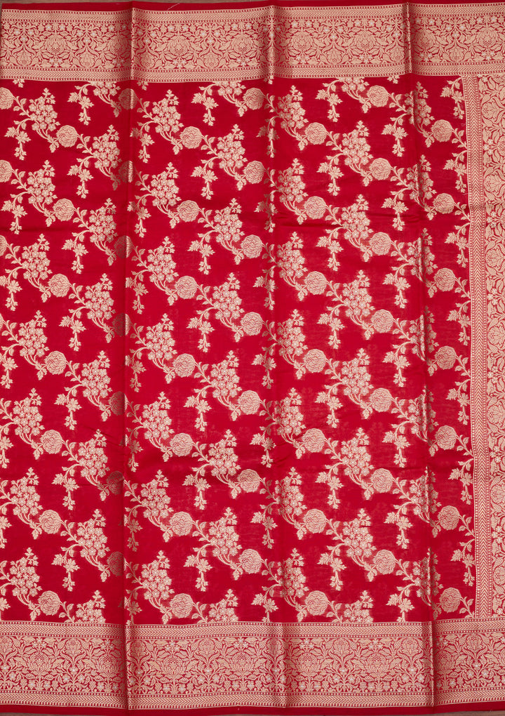 Red Banarasi Pure Silk Saree