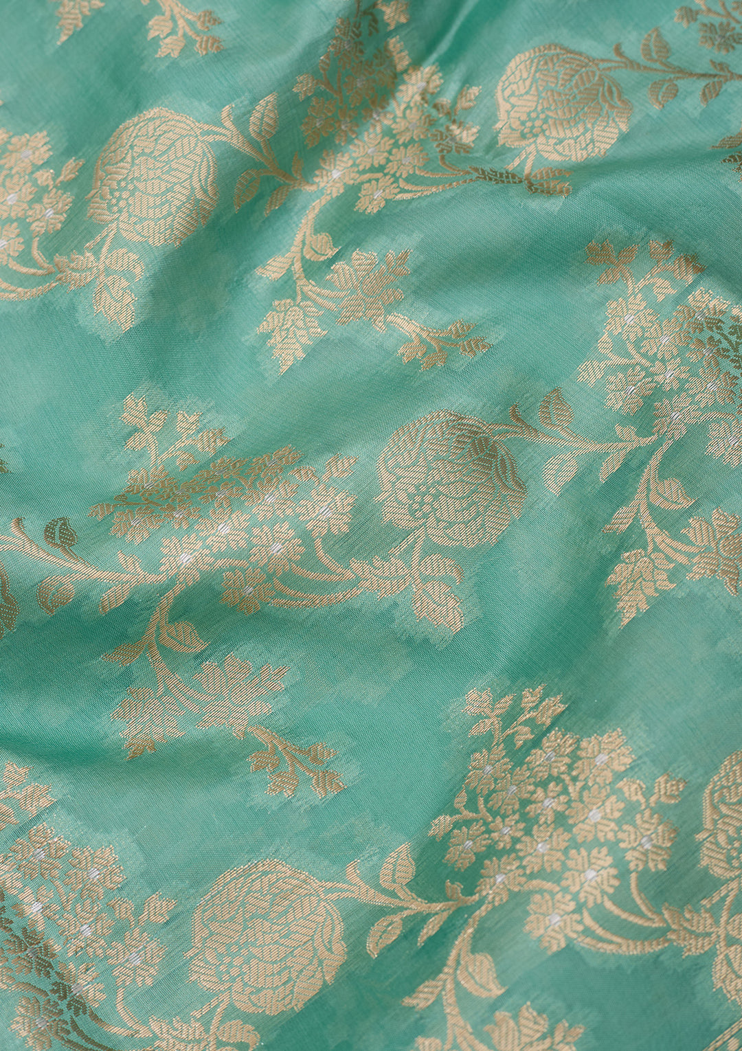 Sea Green Banarasi Pure Silk Saree