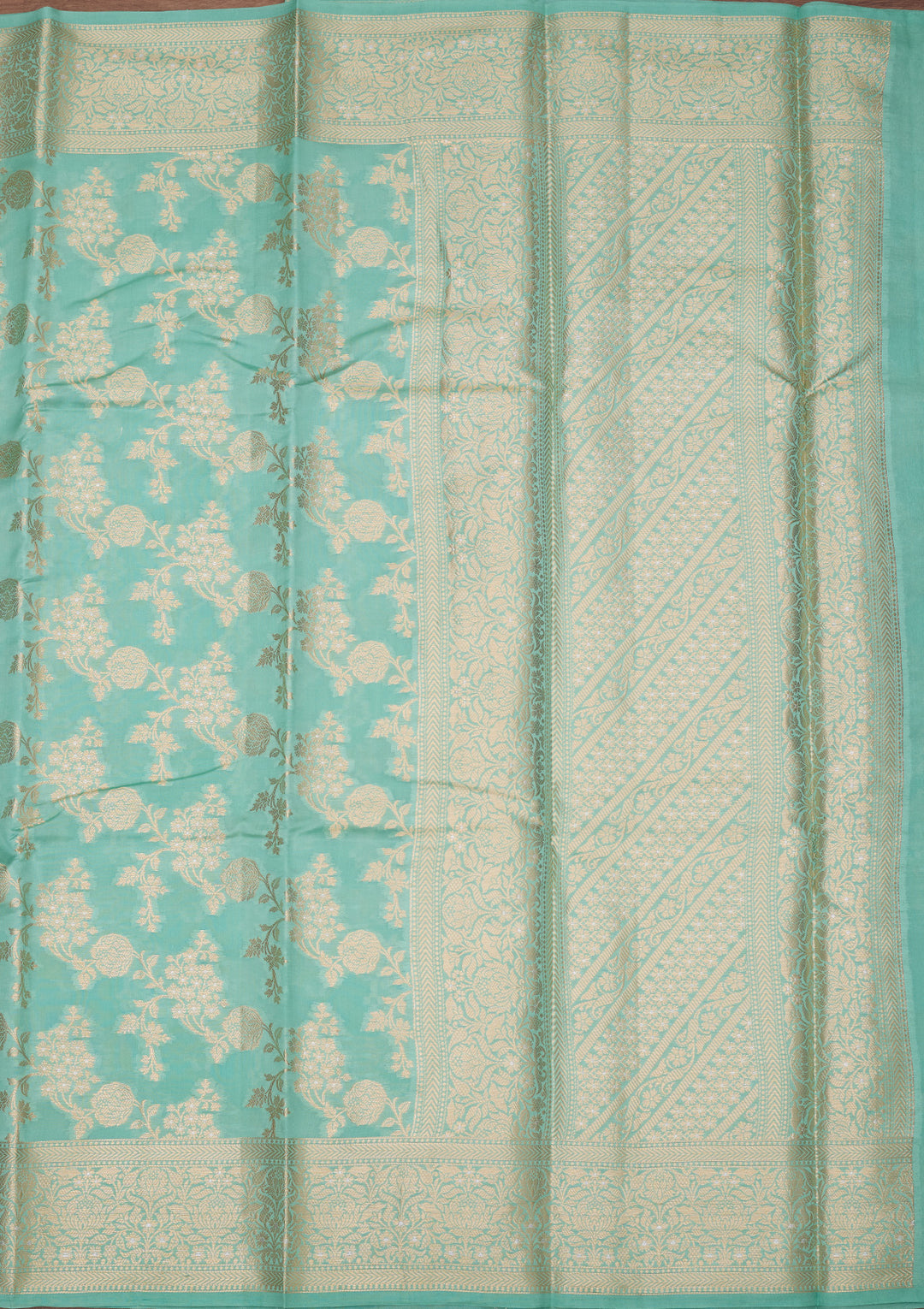 Sea Green Banarasi Pure Silk Saree