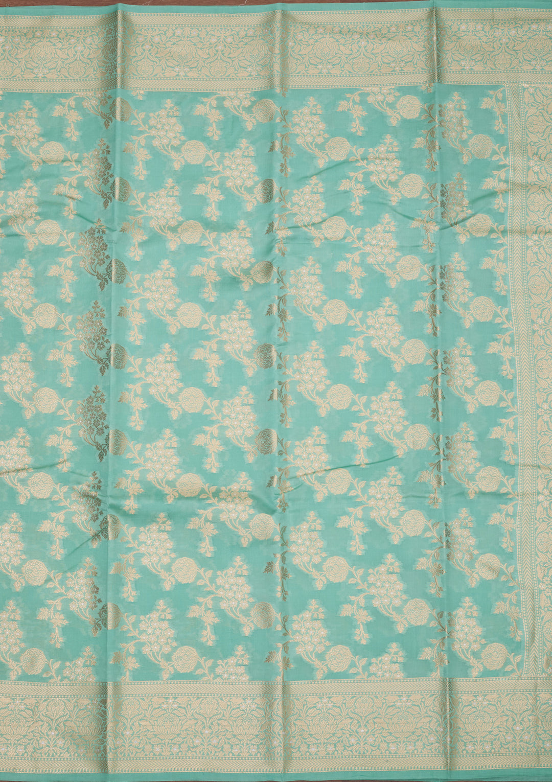 Sea Green Banarasi Pure Silk Saree