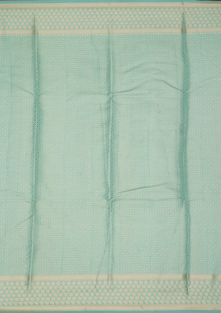 Sea Green Banarasi Pure Silk Saree