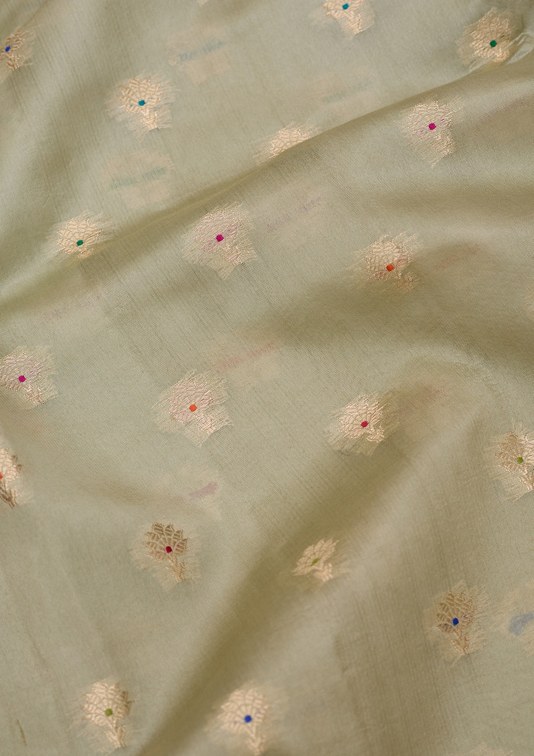 Pista Green Banarasi Pure Silk Saree