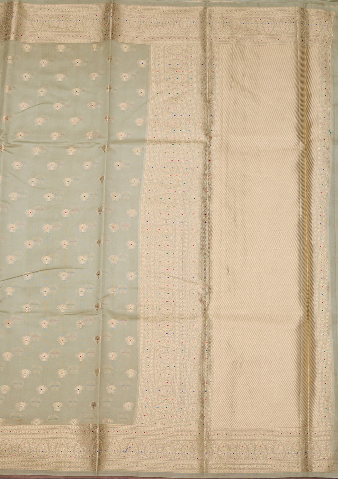 Pista Green Banarasi Pure Silk Saree