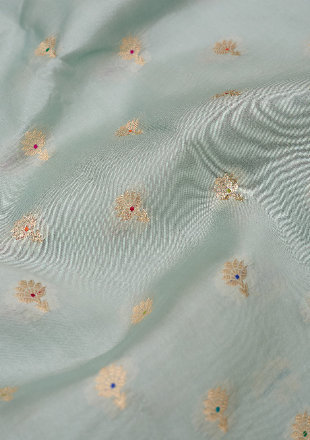 Sky Blue Banarasi Pure Silk Saree