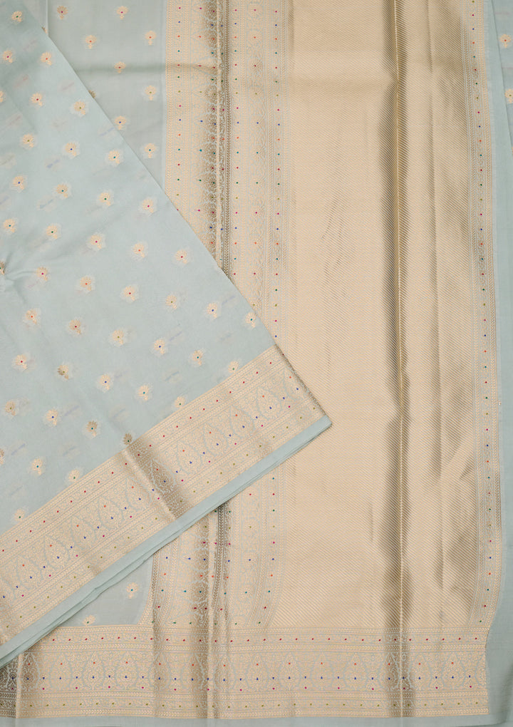 Sky Blue Banarasi Pure Silk Saree