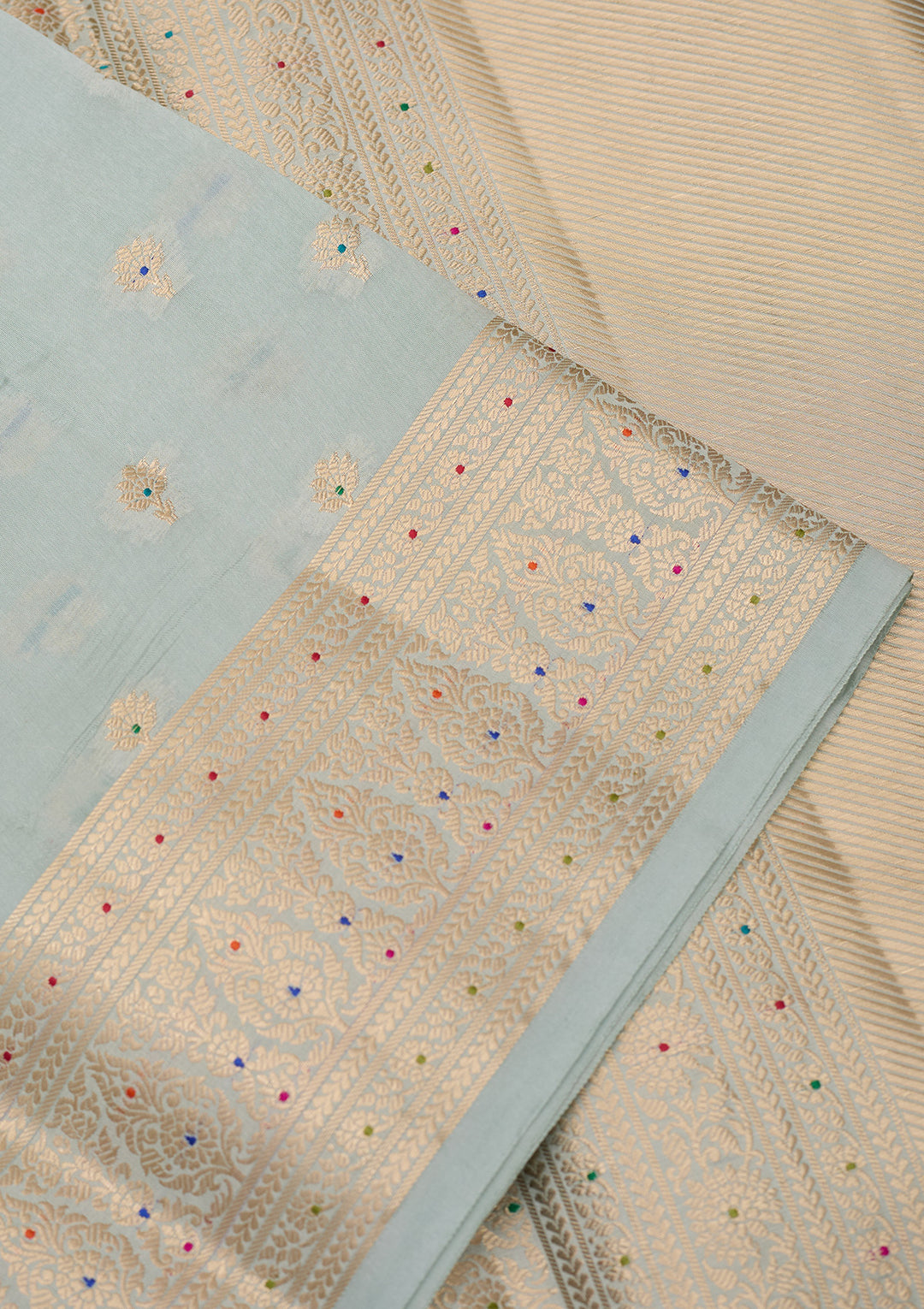 Sky Blue Banarasi Pure Silk Saree