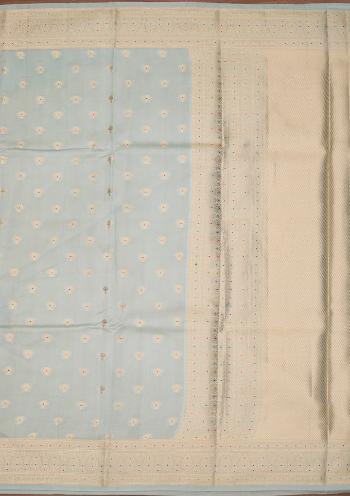 Sky Blue Banarasi Pure Silk Saree