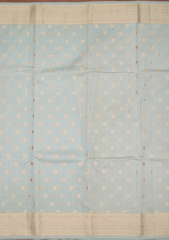 Sky Blue Banarasi Pure Silk Saree
