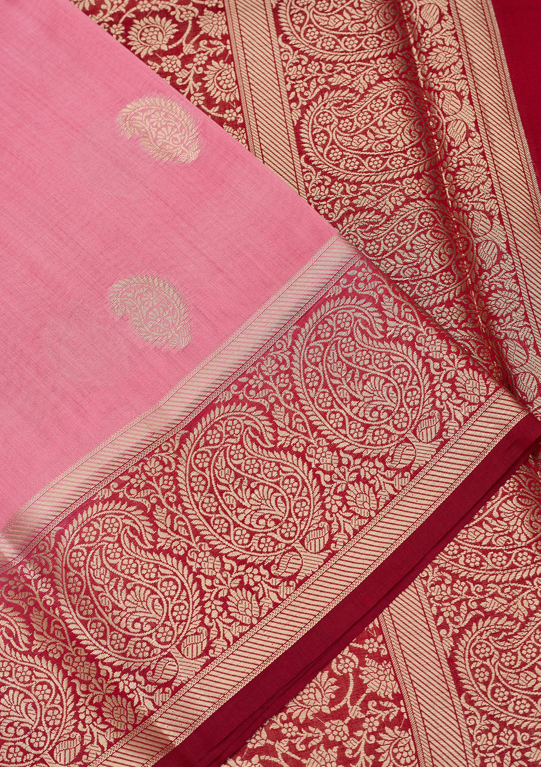 Baby Pink Banarasi Pure Silk Saree