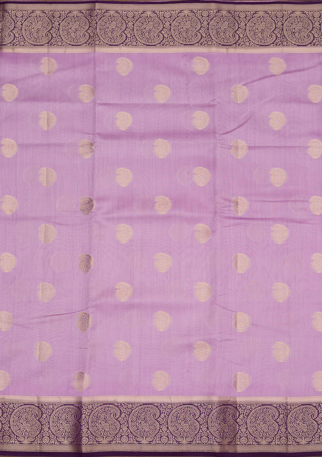 Lavender Banarasi Pure Silk Saree