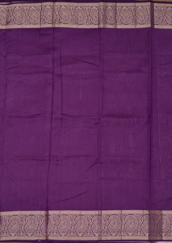 Lavender Banarasi Pure Silk Saree
