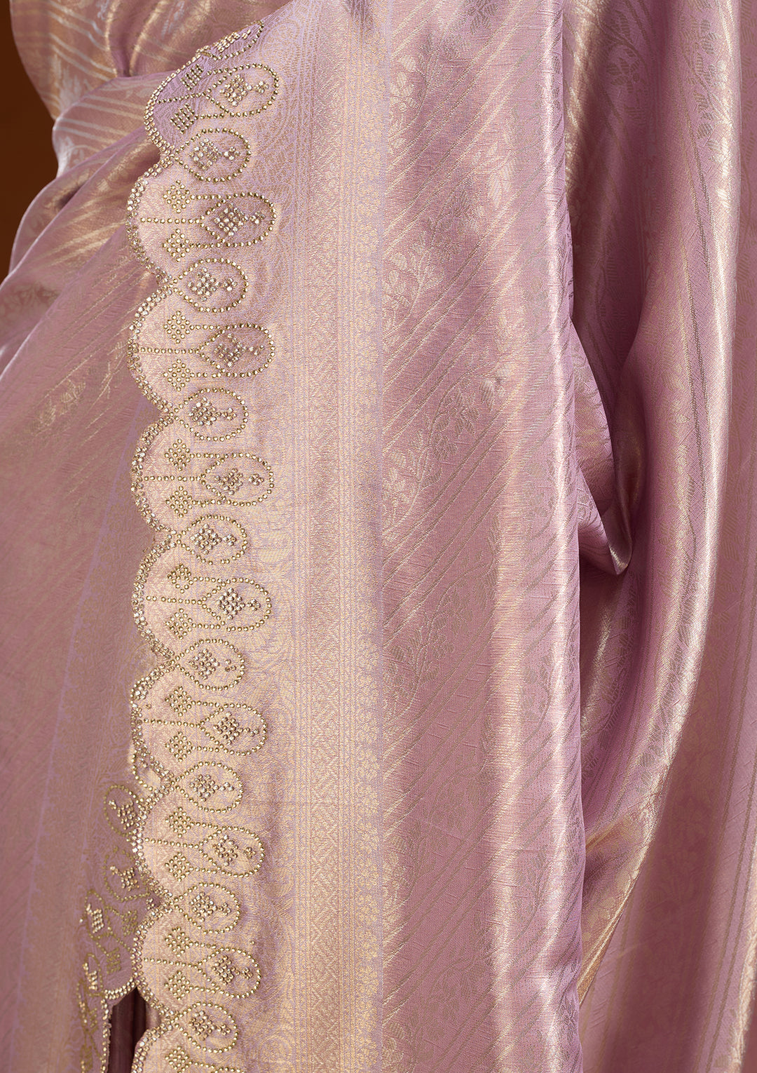 Lavender Swarovski Art Silk Saree