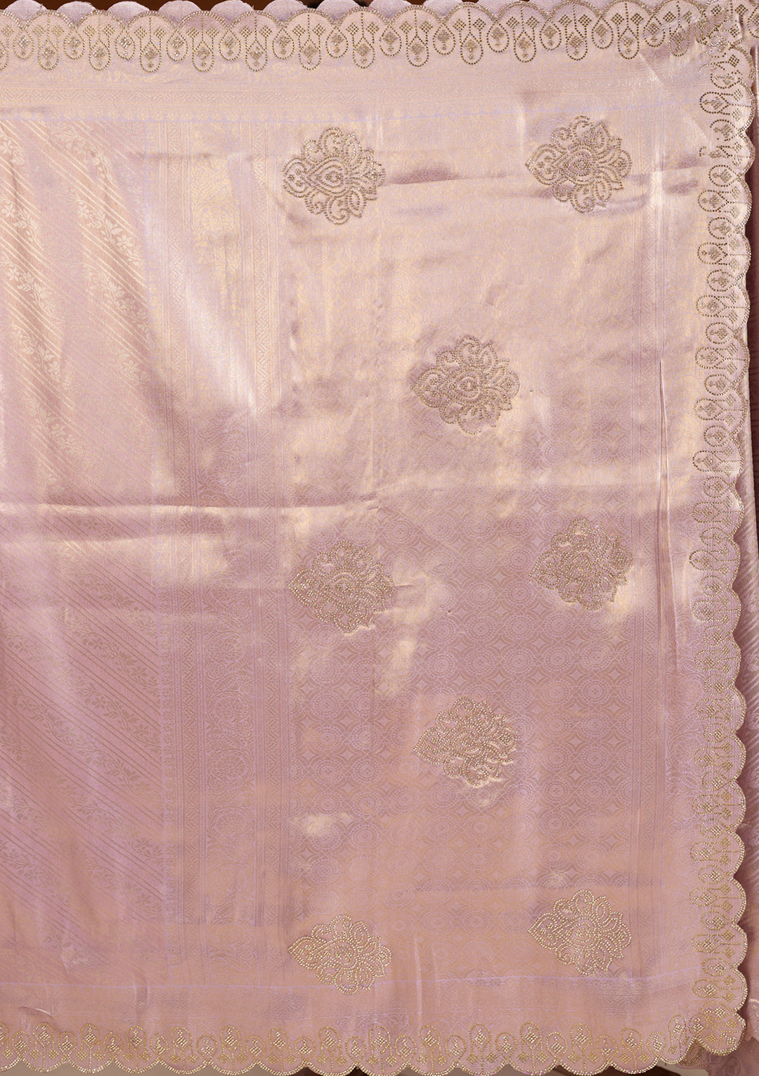 Lavender Swarovski Art Silk Saree