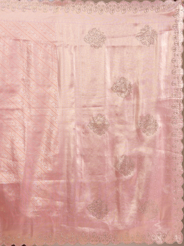 Pink Swarovski Art Silk Saree