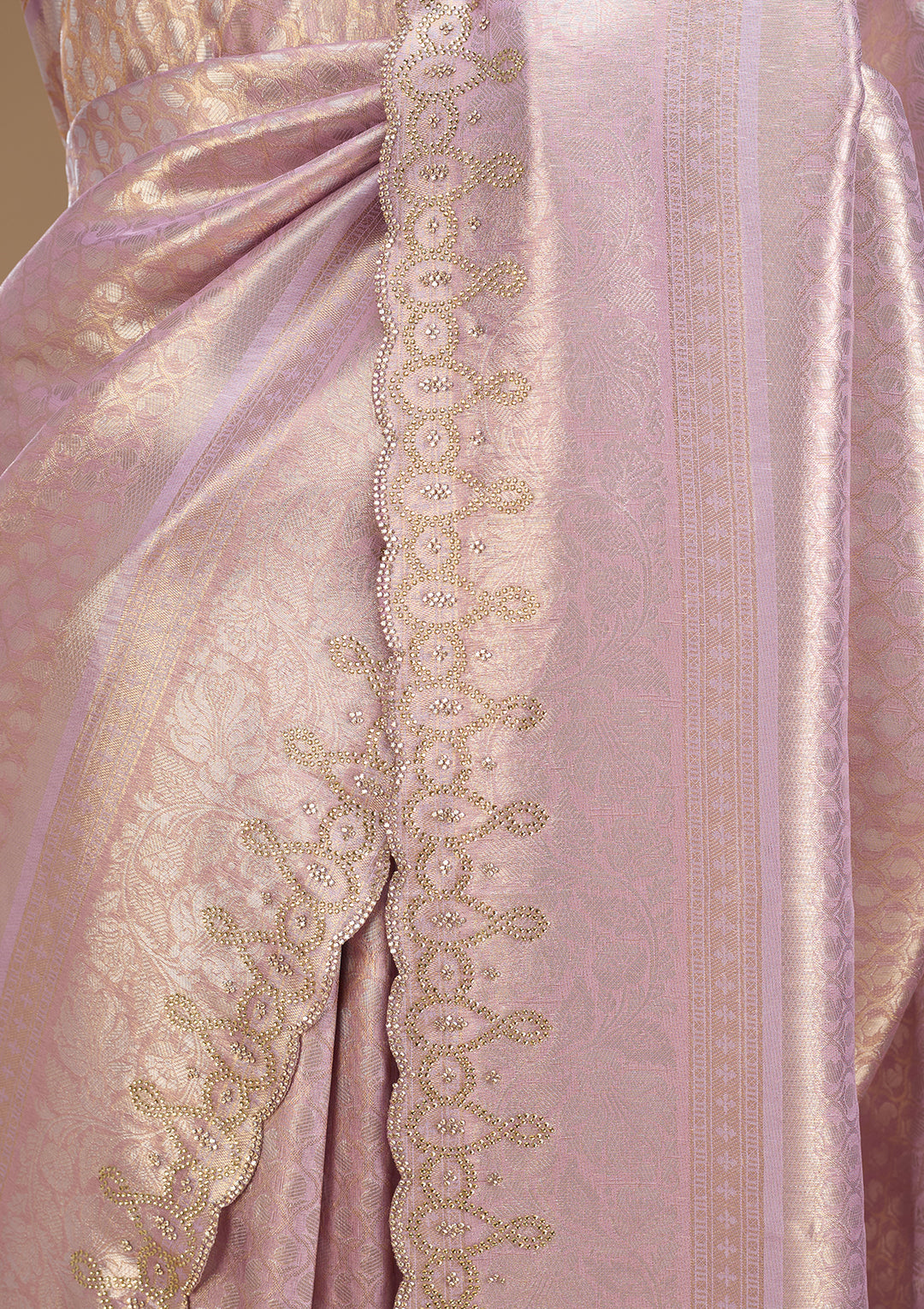 Lavender Swarovski Art Silk Saree