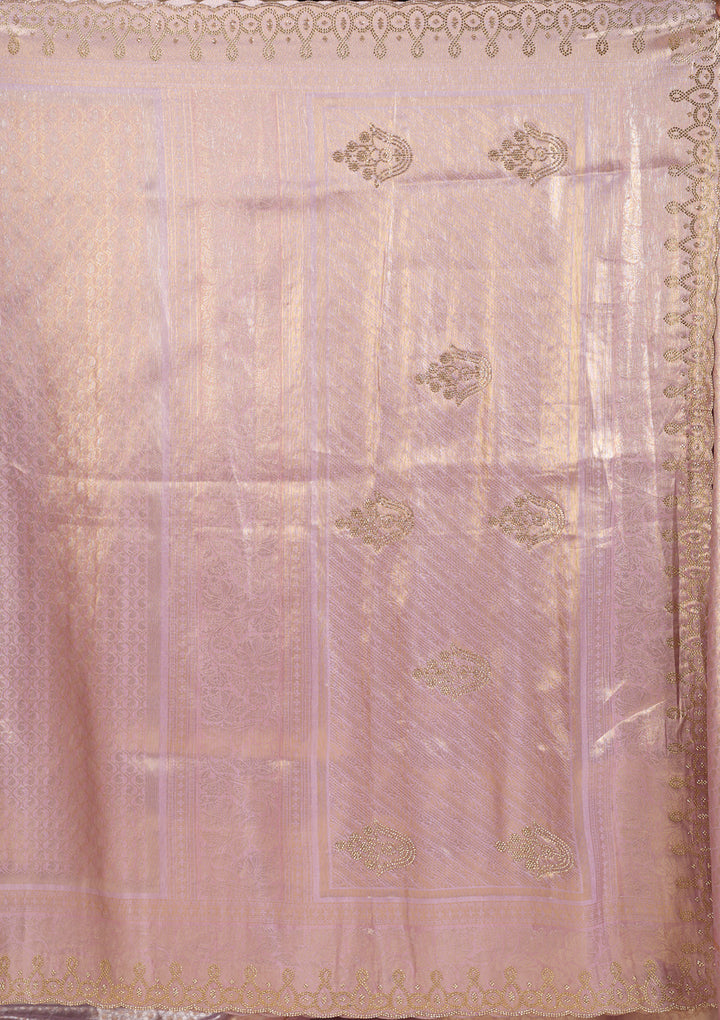 Lavender Swarovski Art Silk Saree