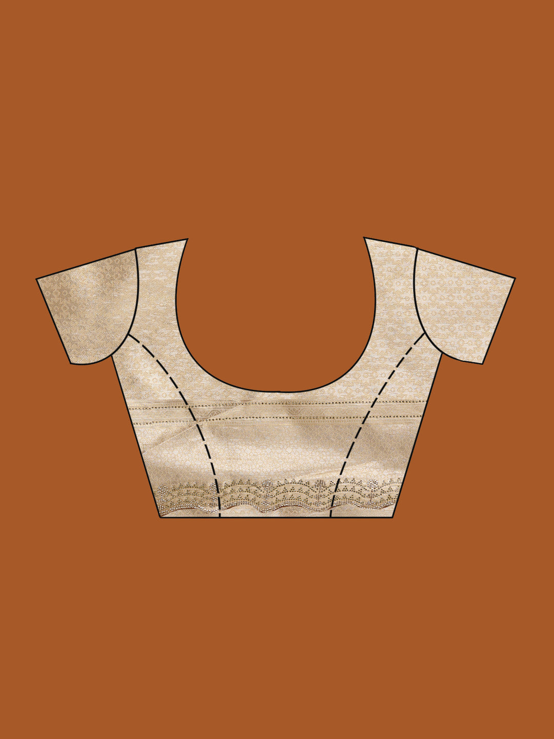 Beige Banarasi Art Silk Saree With Matching Blouse Piece