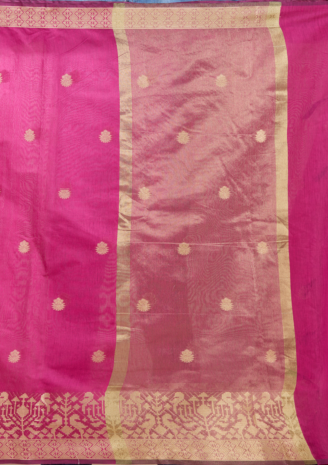Wine Patola Silk Saree With Matching Blouse Piece