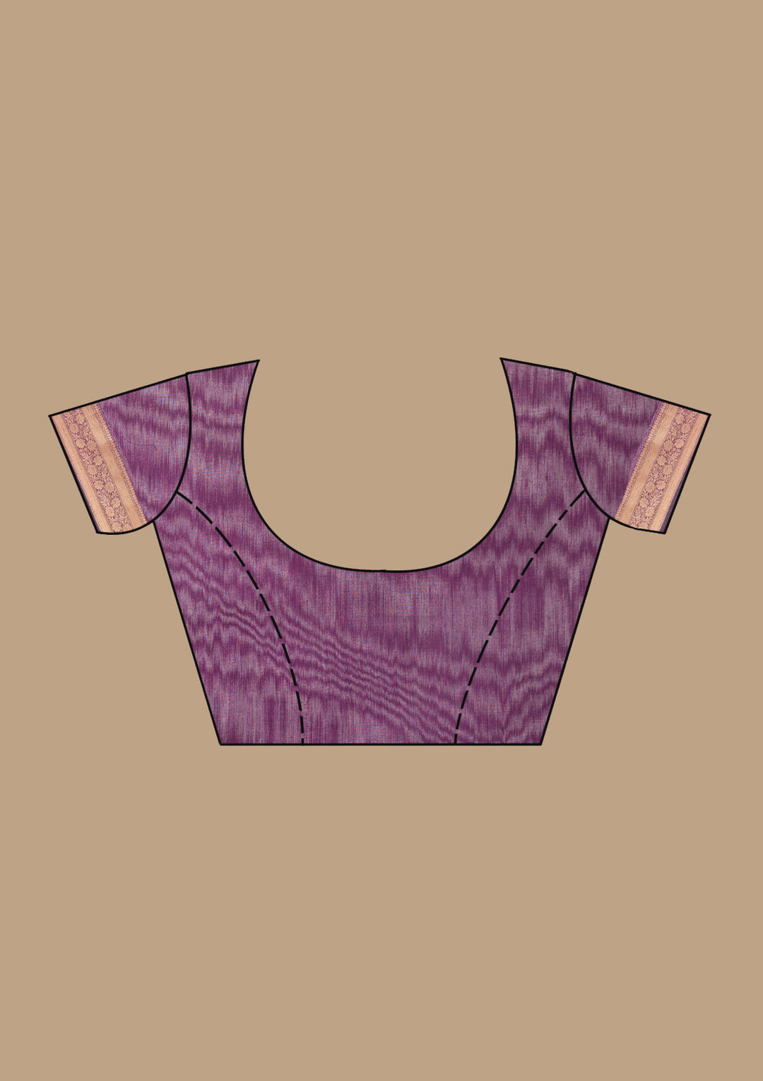 Purple Banarasi Cotton Silk Saree With Matching Blouse Piece