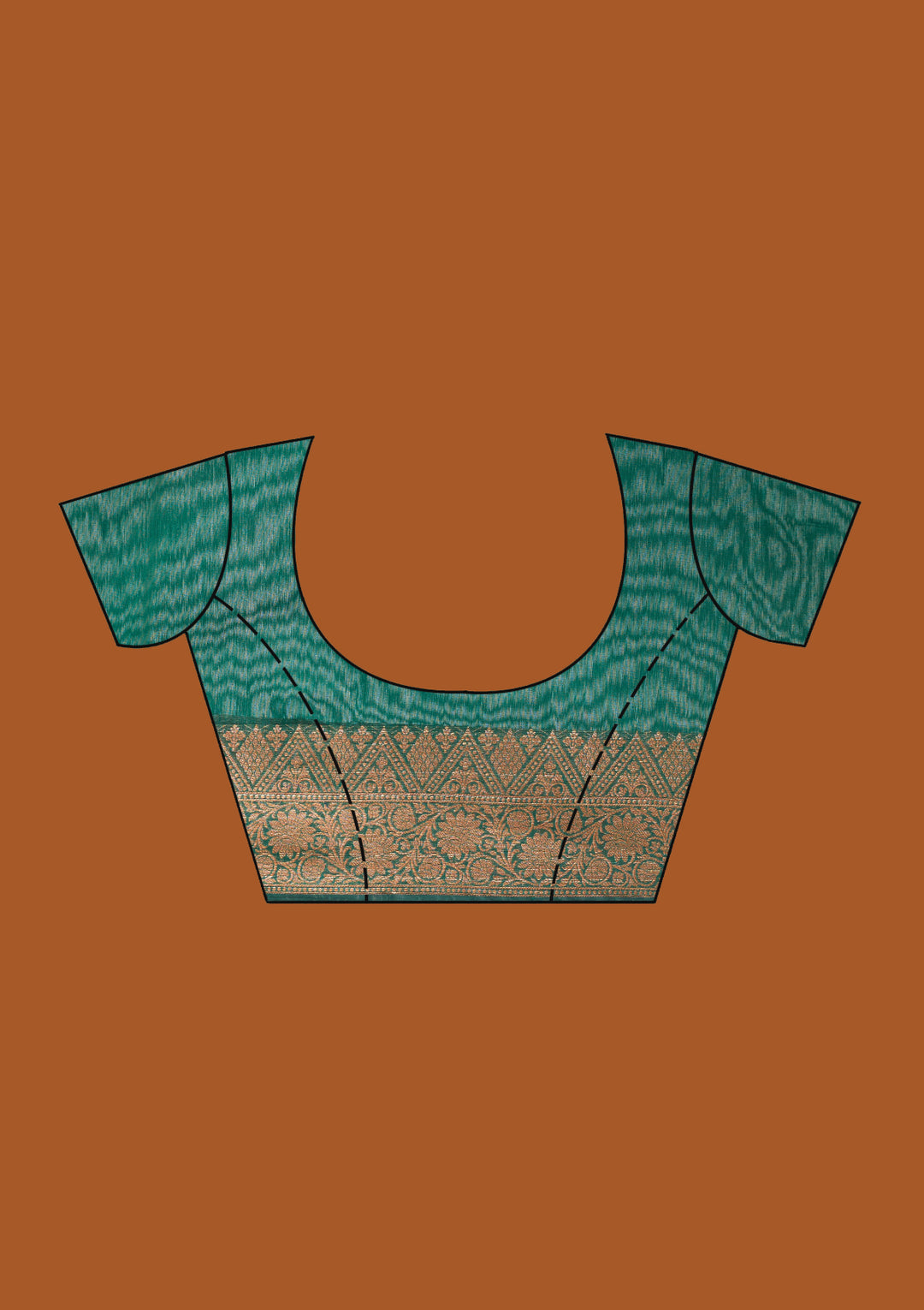 Bottle Green Banarasi Silk Saree With Matching Blouse Piece