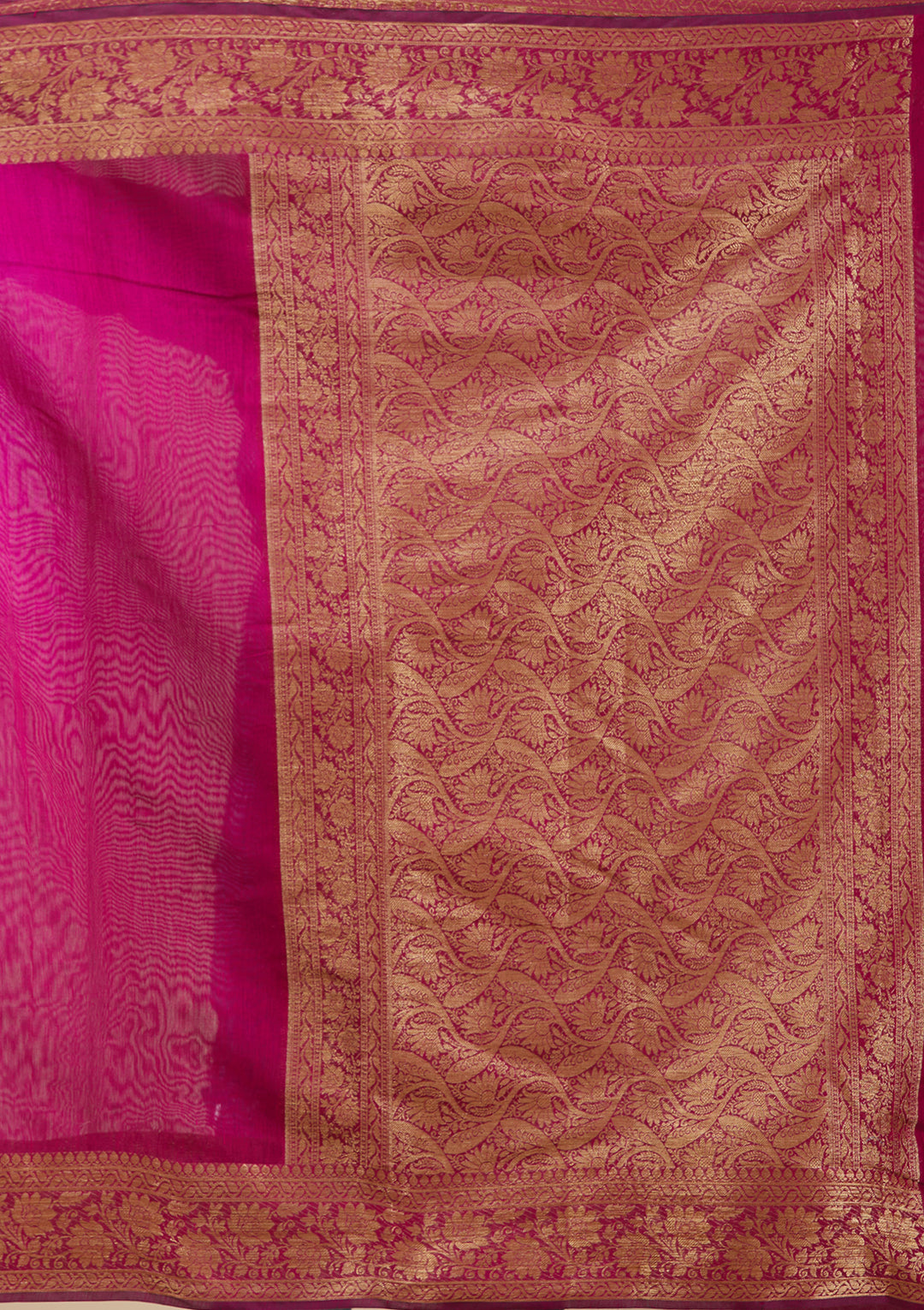 Wine Banarasi Silk Saree With Matching Blouse Piece