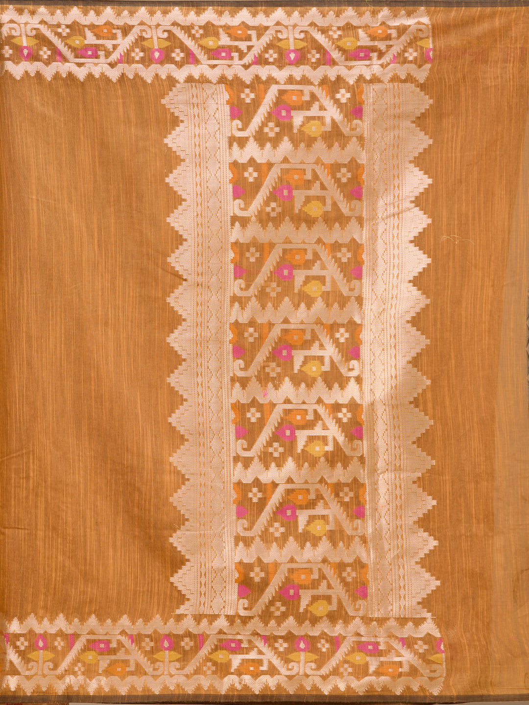 Mustard Yellow Silk Plain Saree With Matching Blouse Piece