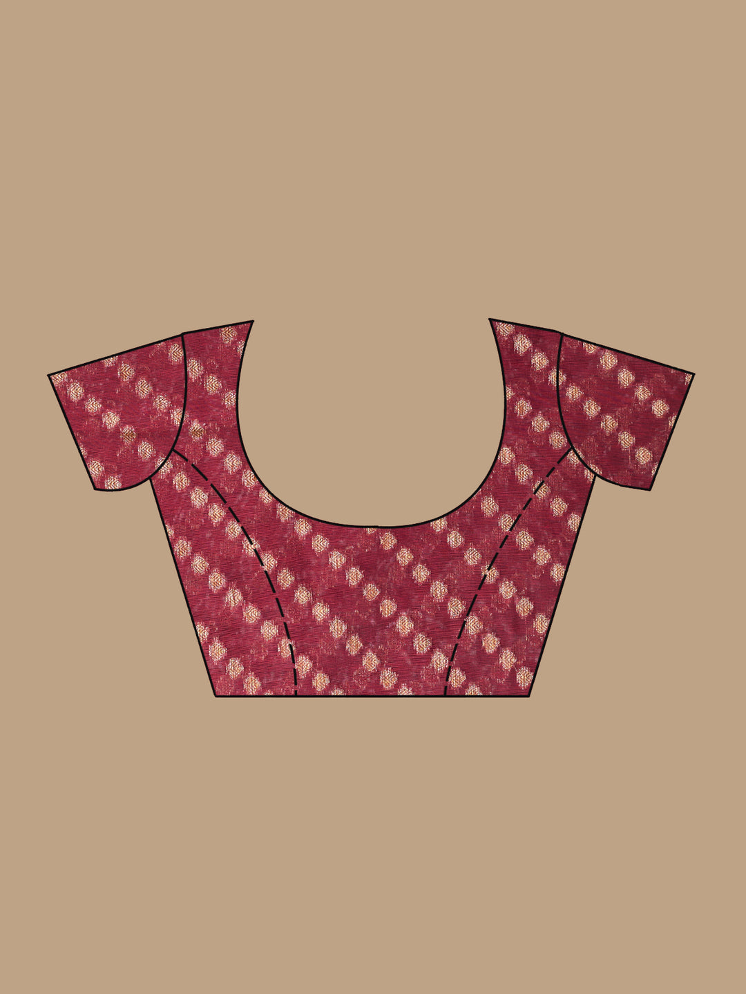Maroon Woven Silk Saree With Matching Blouse Piece