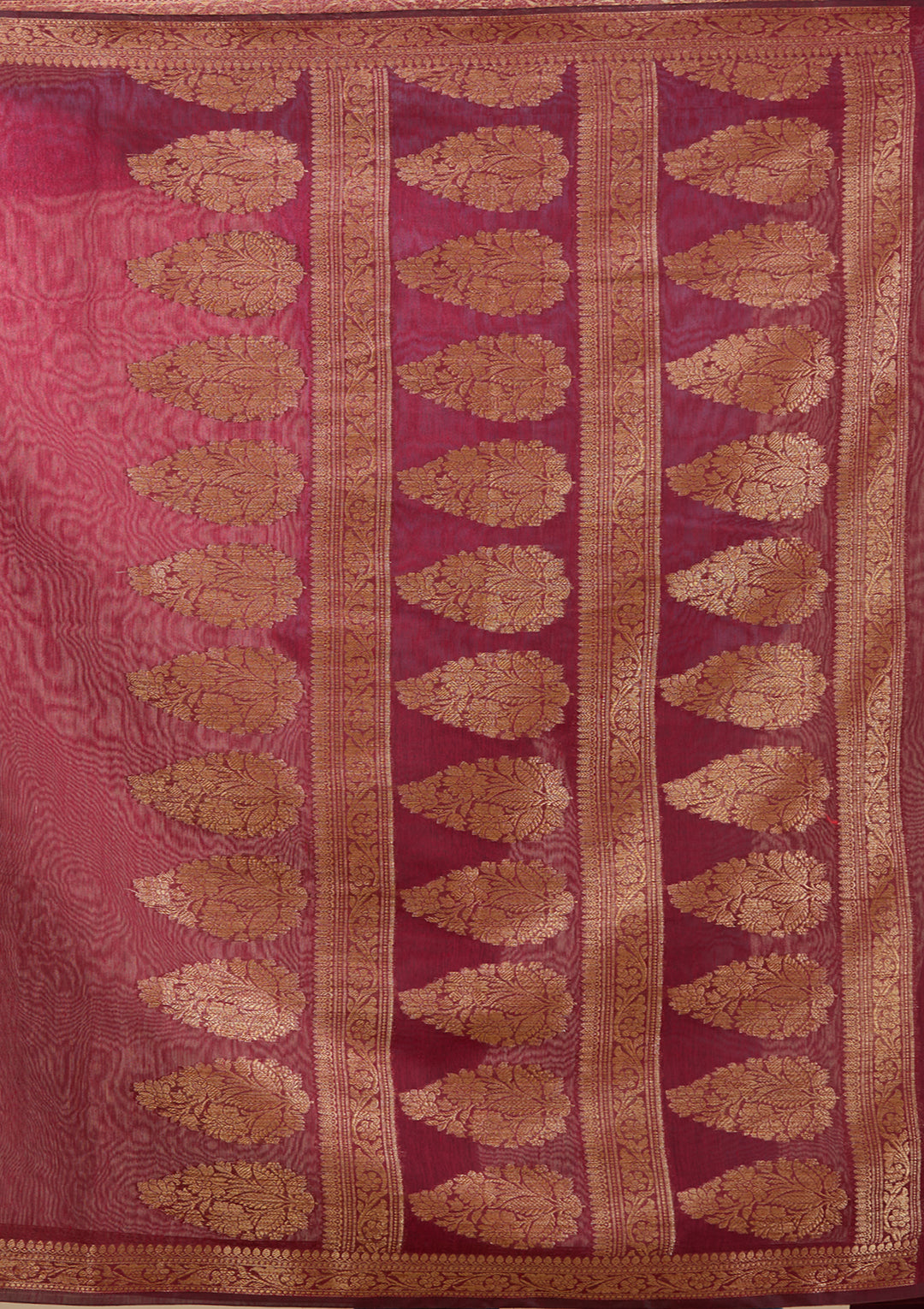 Red Banarasi Art Silk Saree With Matching Blouse Piece