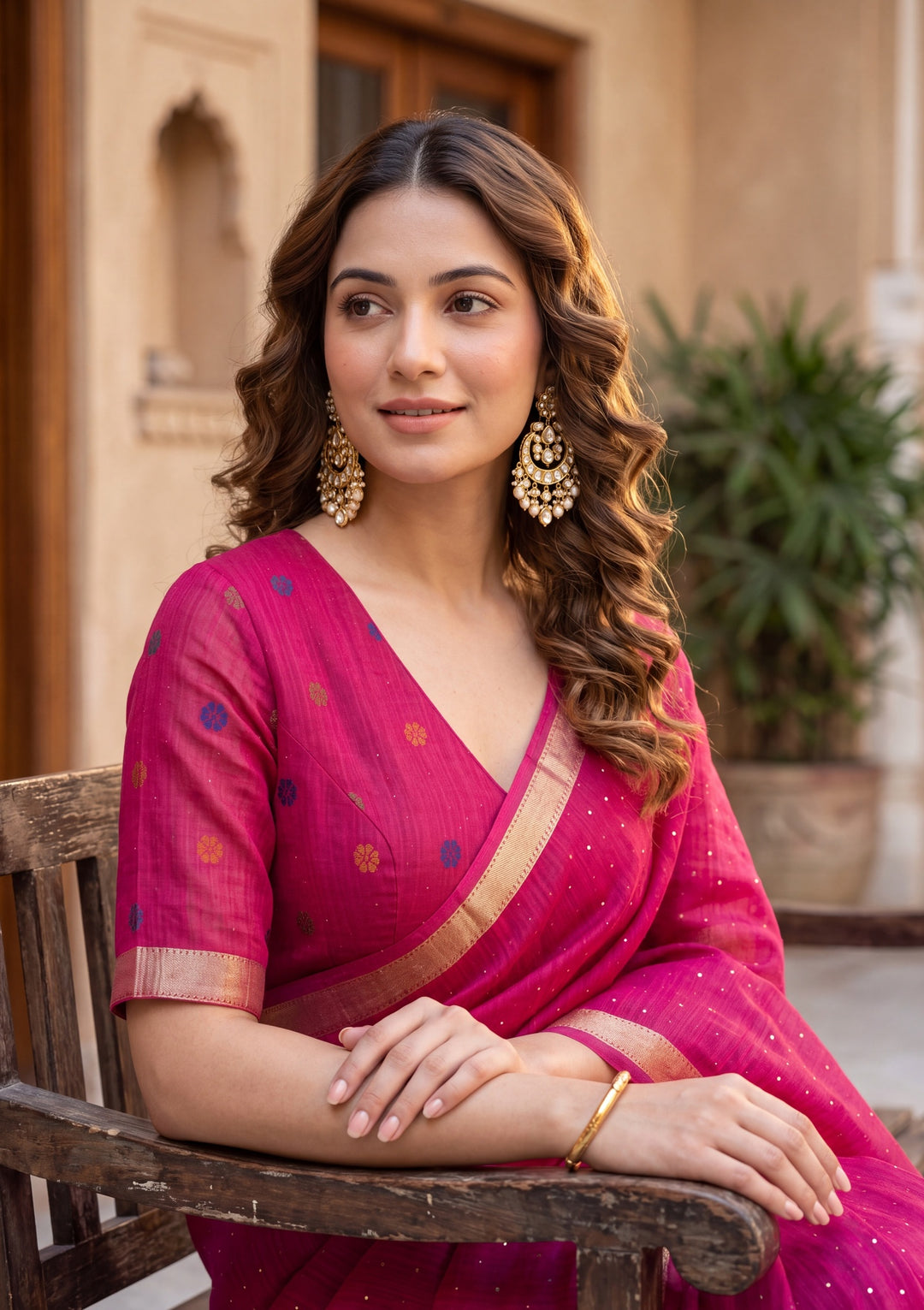 Orange Art Silk Patola Jaal Saree With Matching Blouse Piece