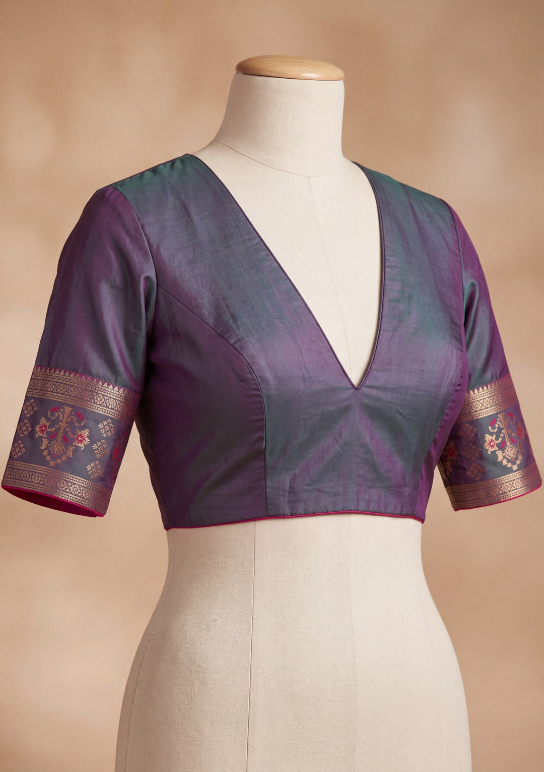 Rani Pink Art Silk Patola Jaal Saree With Matching Blouse Piece