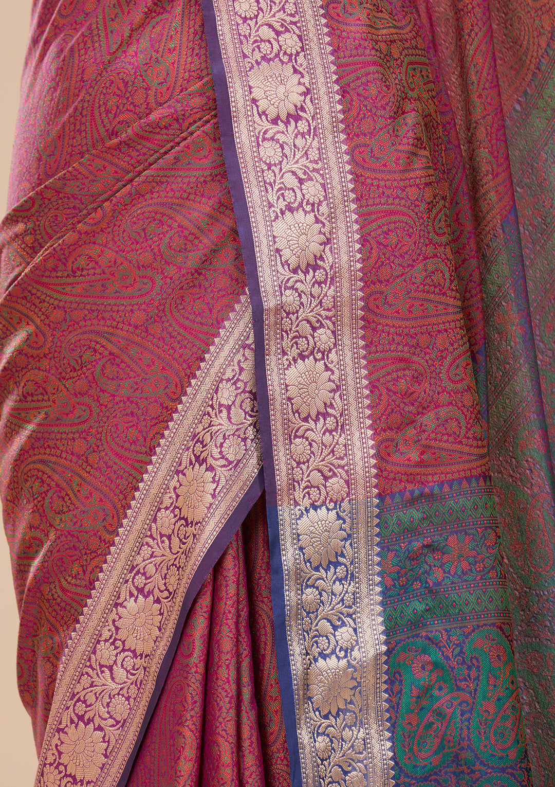 Wine Art Silk Jaal Saree With Matching Blouse Piece