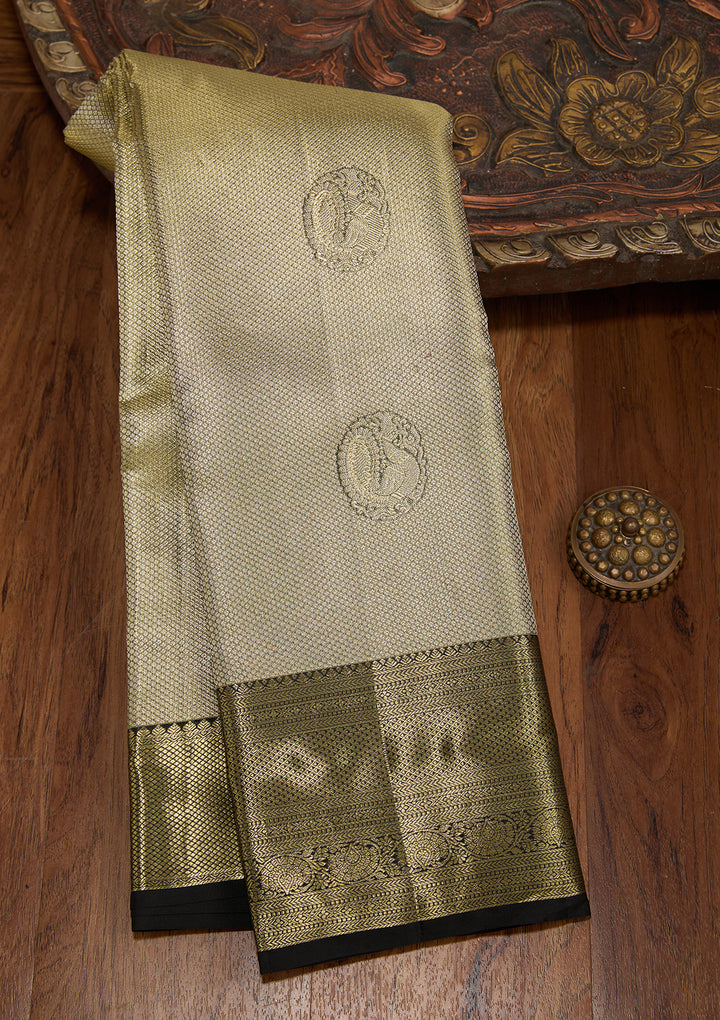 Gold Dharmavaram Tissue Silk Saree