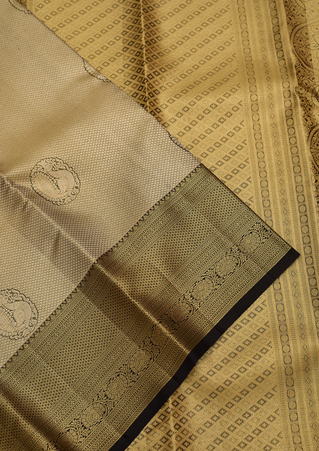 Gold Dharmavaram Tissue Silk Saree