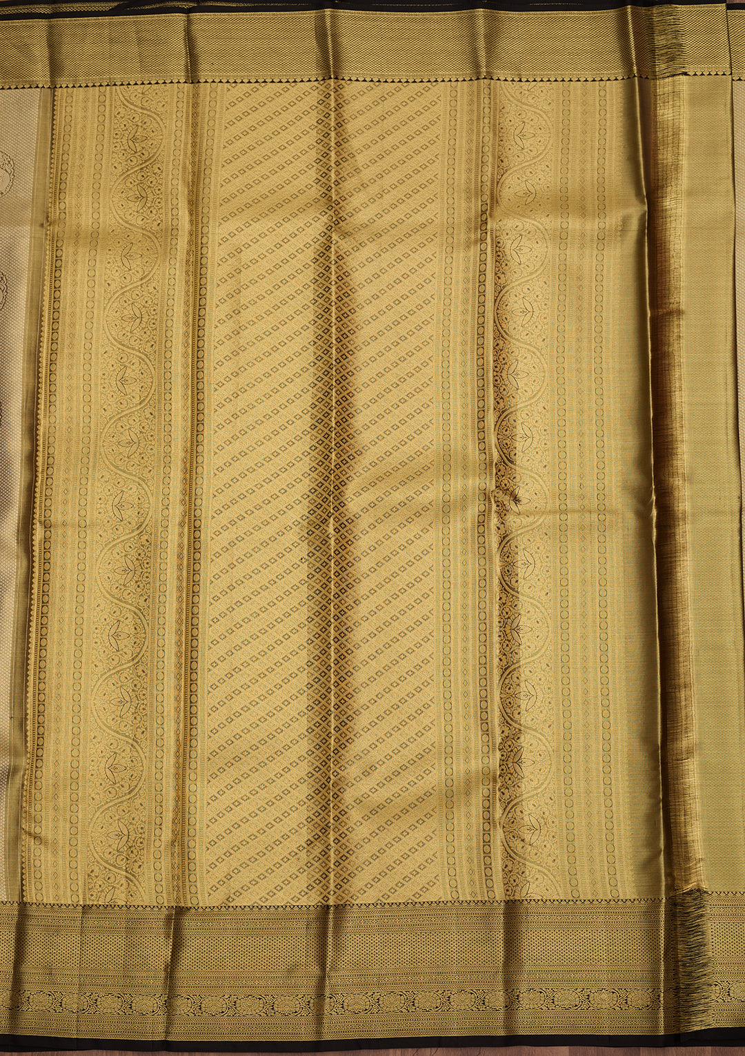 Gold Dharmavaram Tissue Silk Saree