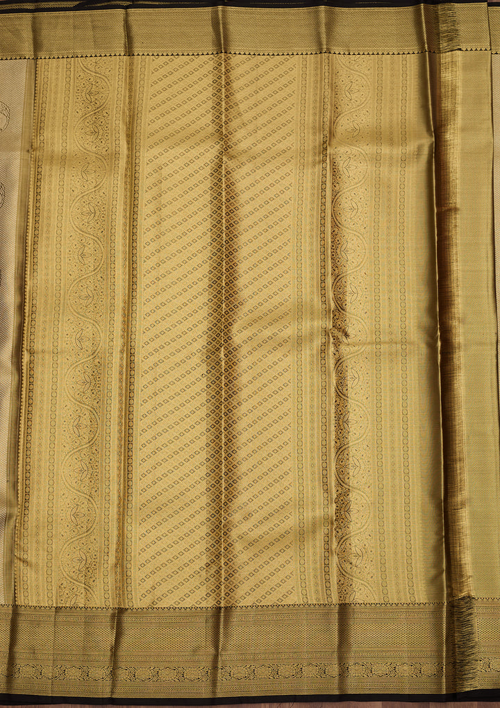 Gold Dharmavaram Tissue Silk Saree