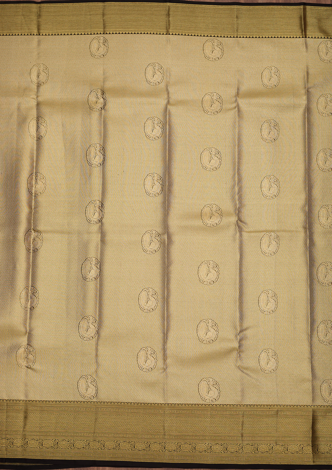 Gold Dharmavaram Tissue Silk Saree